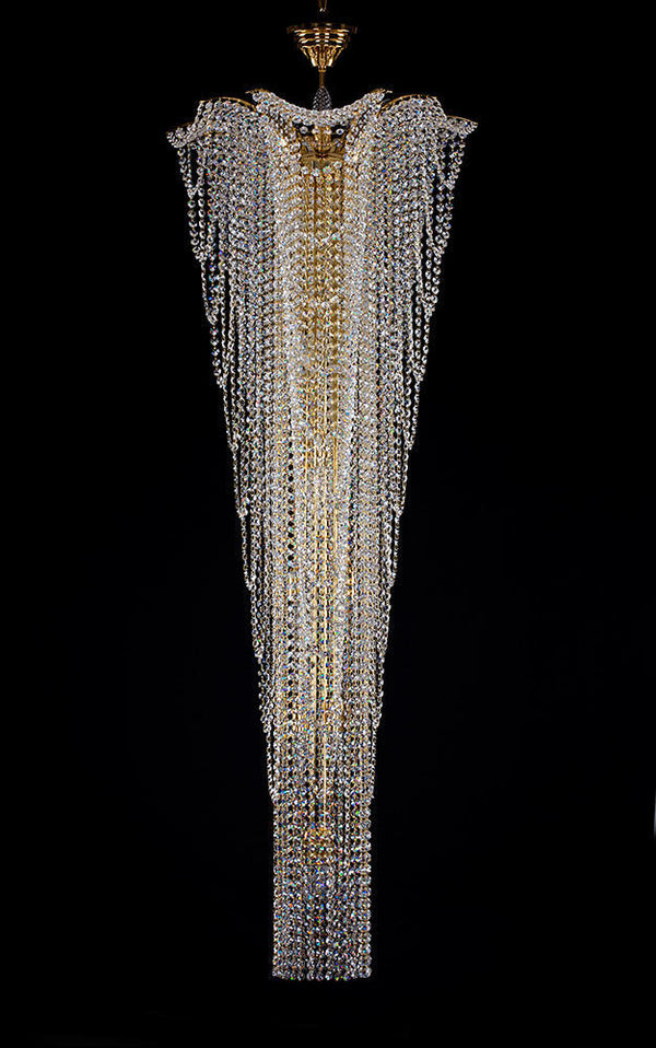 L445CLN crystal spiral pendant light