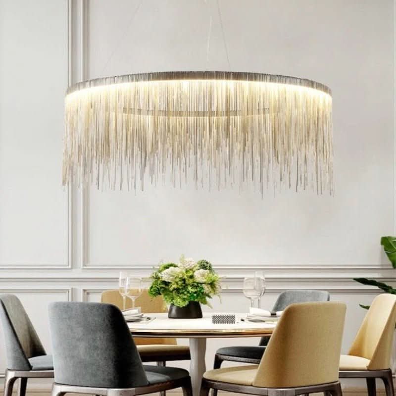 Round Silver Chandelier | Iano