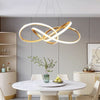 YALO Modernist Art Deco Chandelier - Gold Chrome Spiral LED Design
