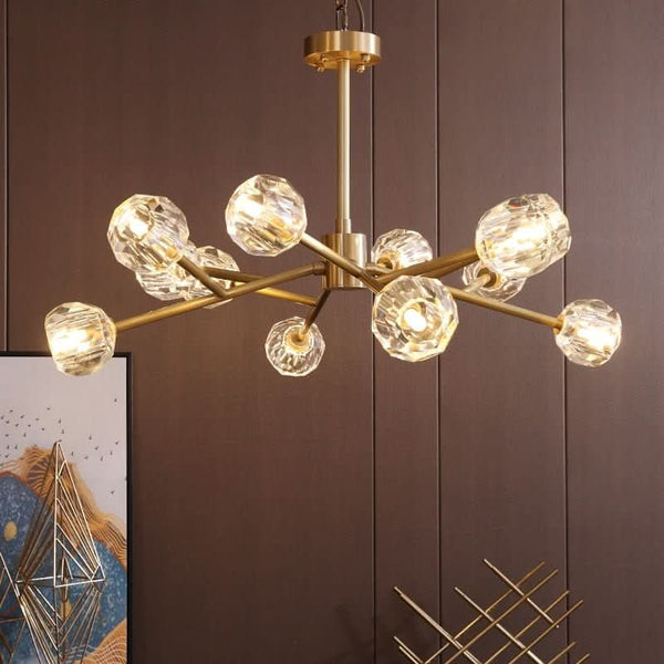 Gold Glass Chandelier | Mira