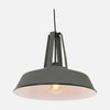 Grey metal chandelier, country-style pendant light Ø 42 cm, living room | Eden