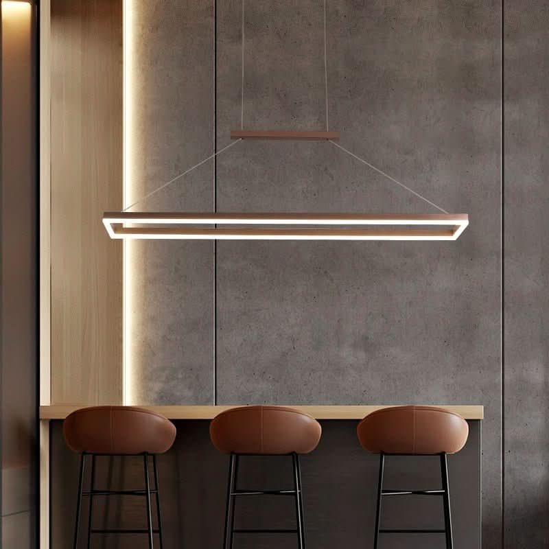 Lustre Ilot Central | Ural - Designix Lustre Marron 120 cm