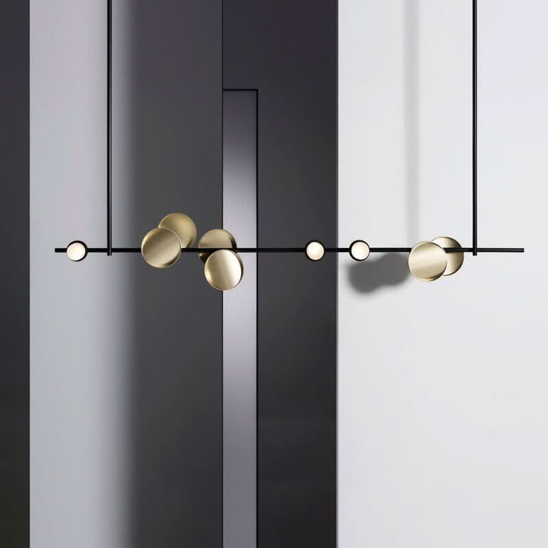 Lustre Long | Daly - Designix Lustre Noir 120 cm