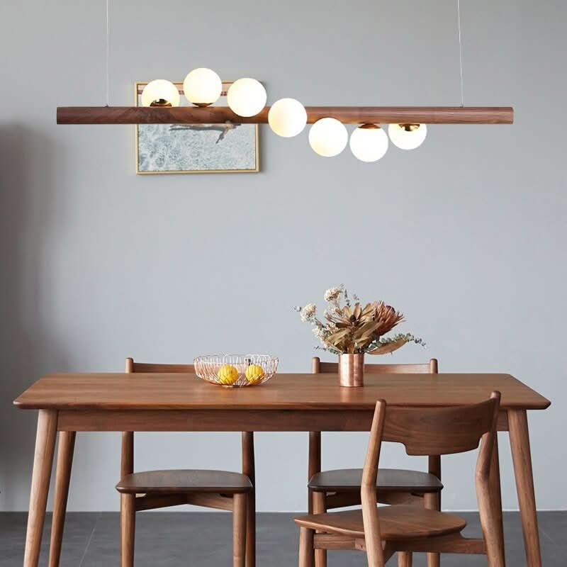 Lustre Salon Bois | Xala - Designix Lustre Marron Marron 5 Têtes