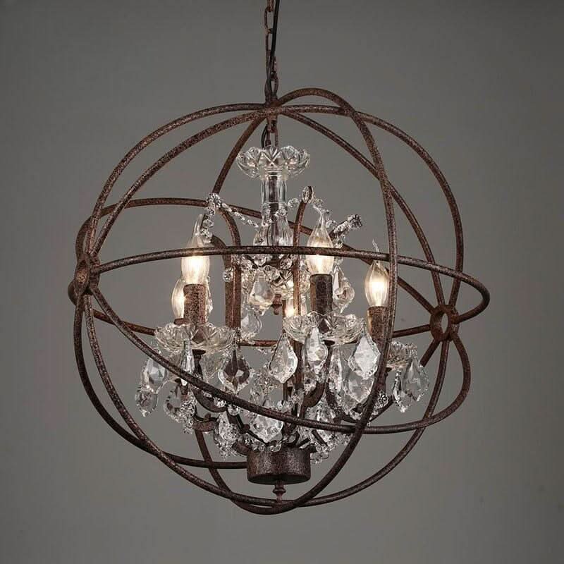 70s Vintage Chandelier | Illuminated Sphere