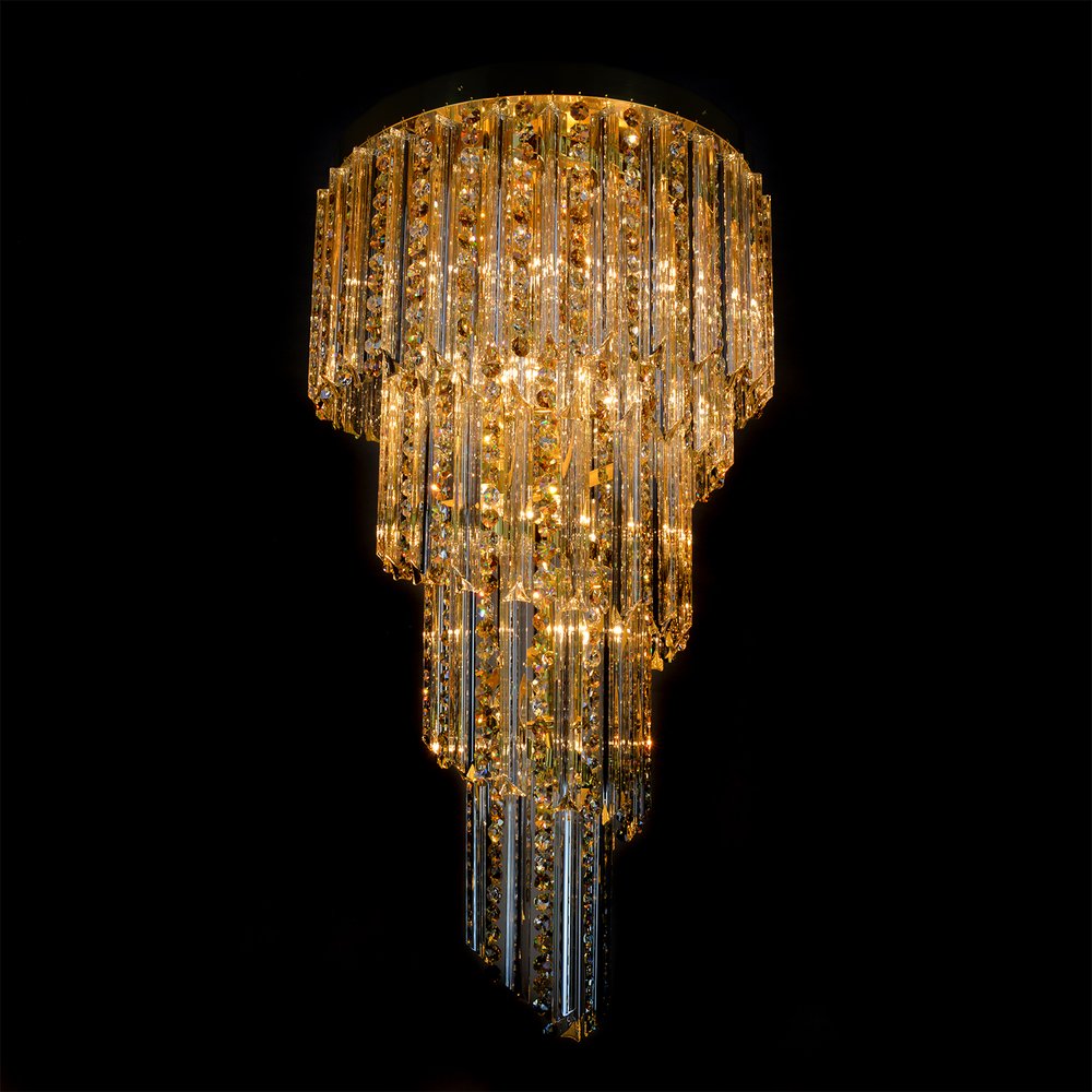 LW804120100COLOR spiral crystal pendant light