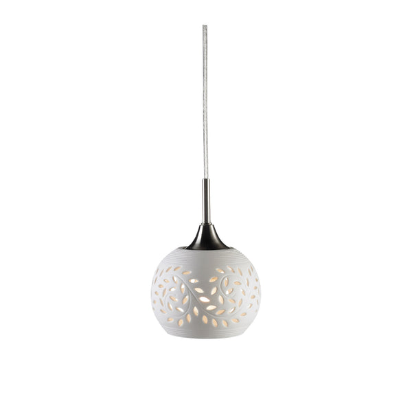Suspension de fenêtre Lohals en acier et blanche 18 cm