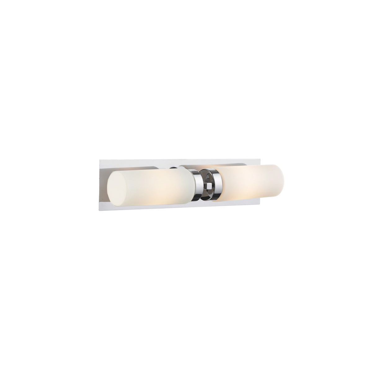 Applique de salle de bain Norrsundet chromée et verre blanc
