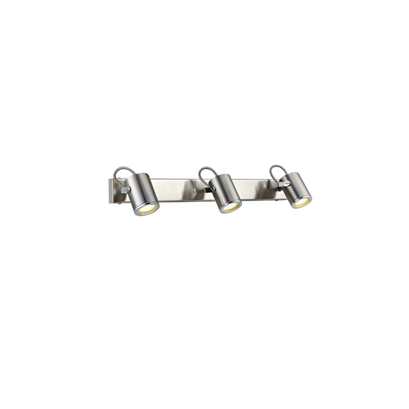 Applique de salle de bain Lux 3 lumières en acier
