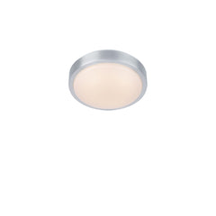 Plafonnier de salle de bain Moon LED en aluminium et verre blanc