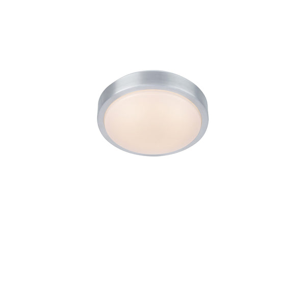 Plafonnier de salle de bain Moon LED en aluminium et verre blanc