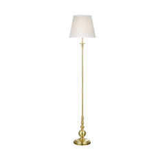 Lampadaire Imperia en laiton et blanc