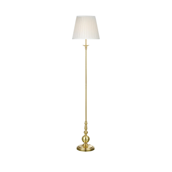 Lampadaire Imperia en laiton et blanc
