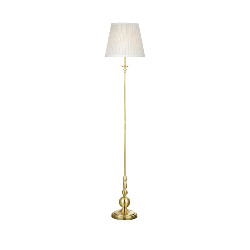 Lampadaire Imperia en laiton et blanc