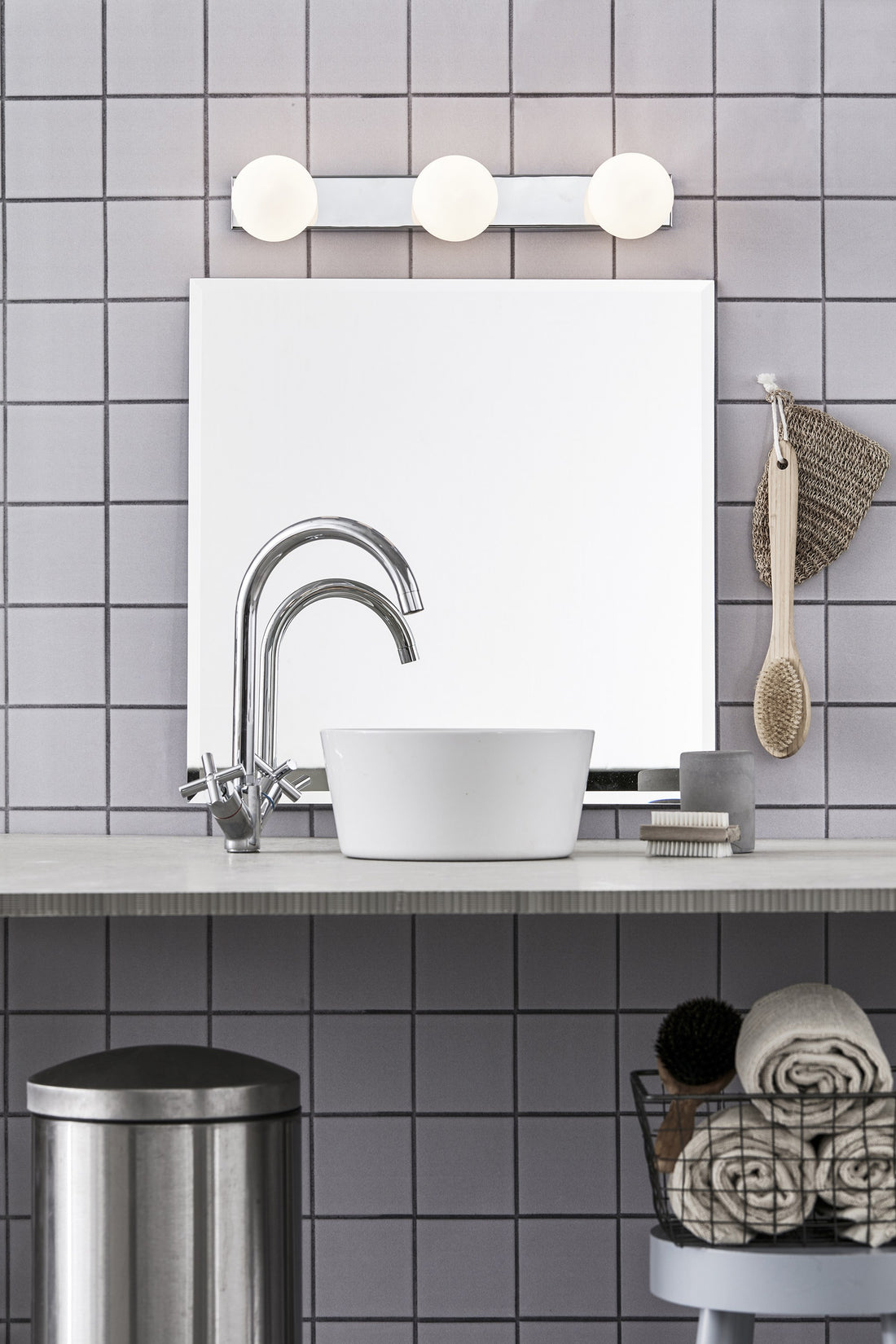Applique de salle de bain Mini 3 lumières en verre