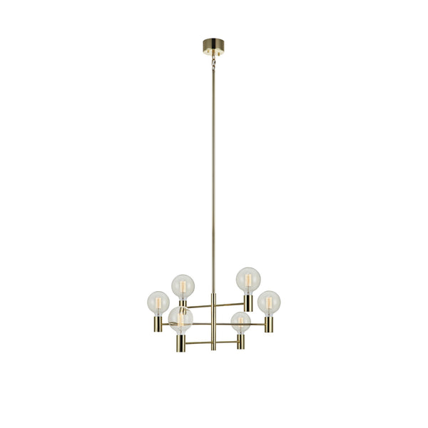 Lustre Capital 6 lumières en laiton