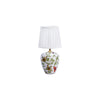 Lampe à poser Mansion en céramique à motifs et blanche