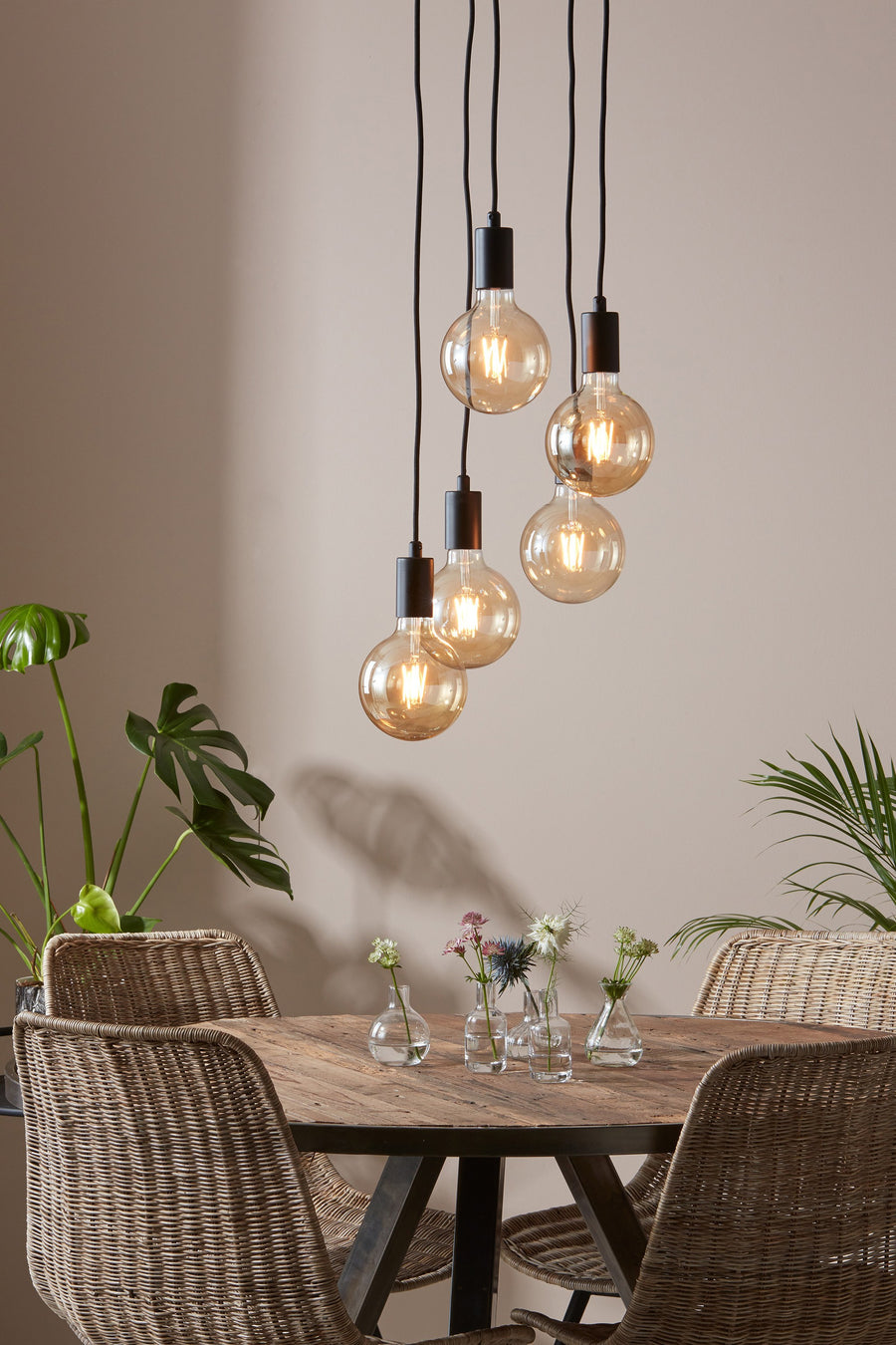 Suspension Sky sur platine ronde