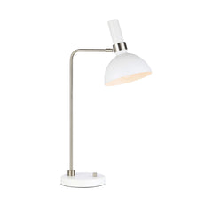 Lampe à poser Larry blanche et acier