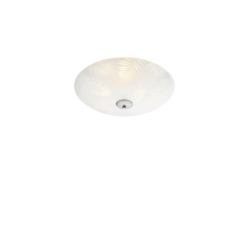 Plafonnier Blad en verre blanc et acier