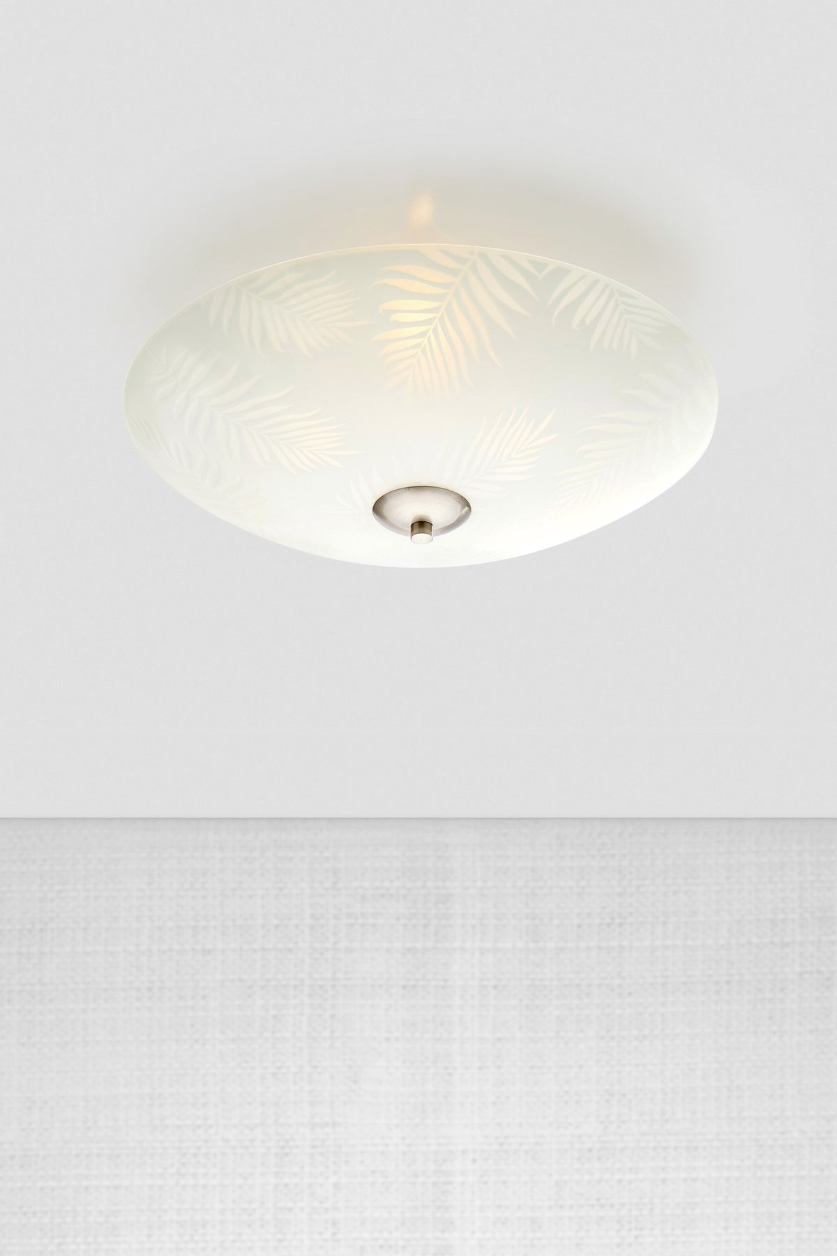 Plafonnier Blad en verre blanc et acier