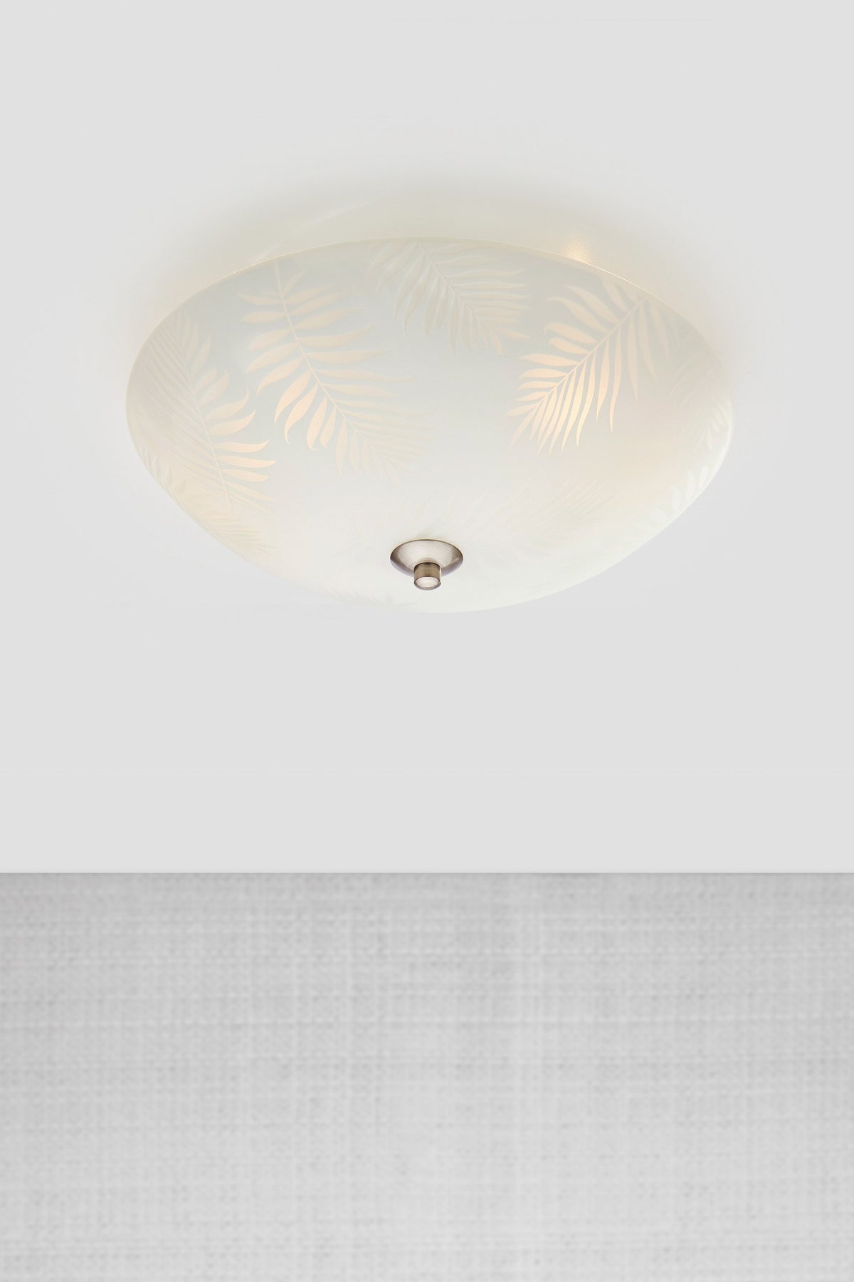 Plafonnier Blad en verre blanc et acier