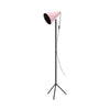 Lampadaire Cilla noir et rose, abat-jour en velours