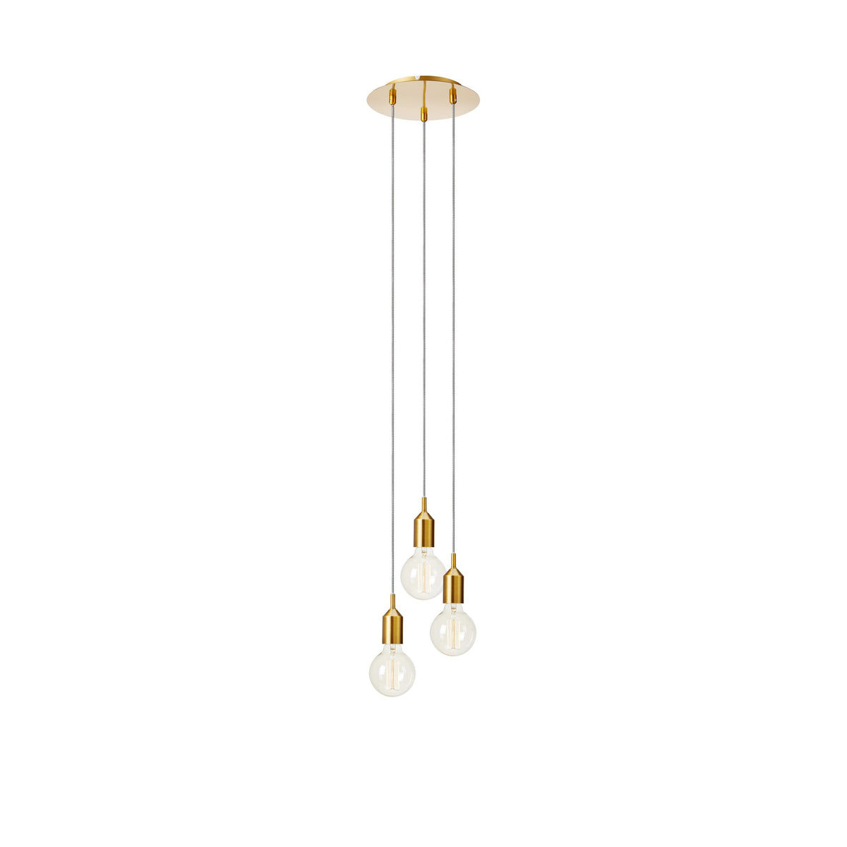 Suspension Bronx sur platine ronde