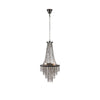 Lustre Allington 3 lumières en chrome noir et cristal