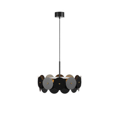 Suspension Vegas 3 lumières noire et laiton