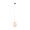 Suspension Dione en verre blanc et noir