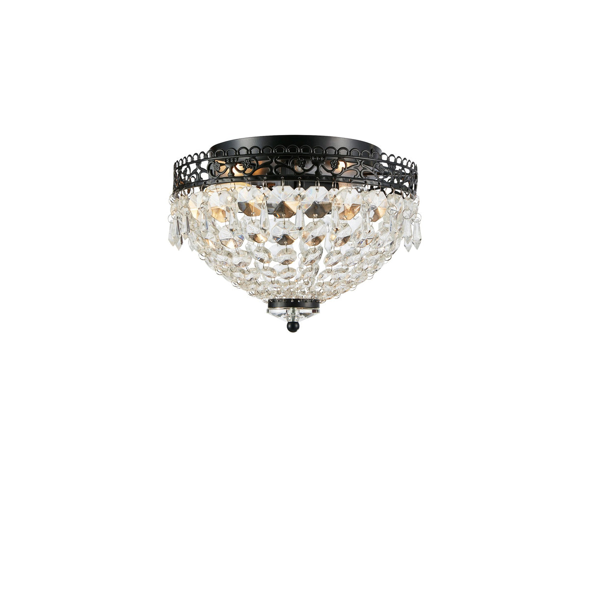 Plafonnier de salle de bain Joline 2 lumières en cristal