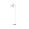 Lampadaire Mira en laiton brossé et blanc
