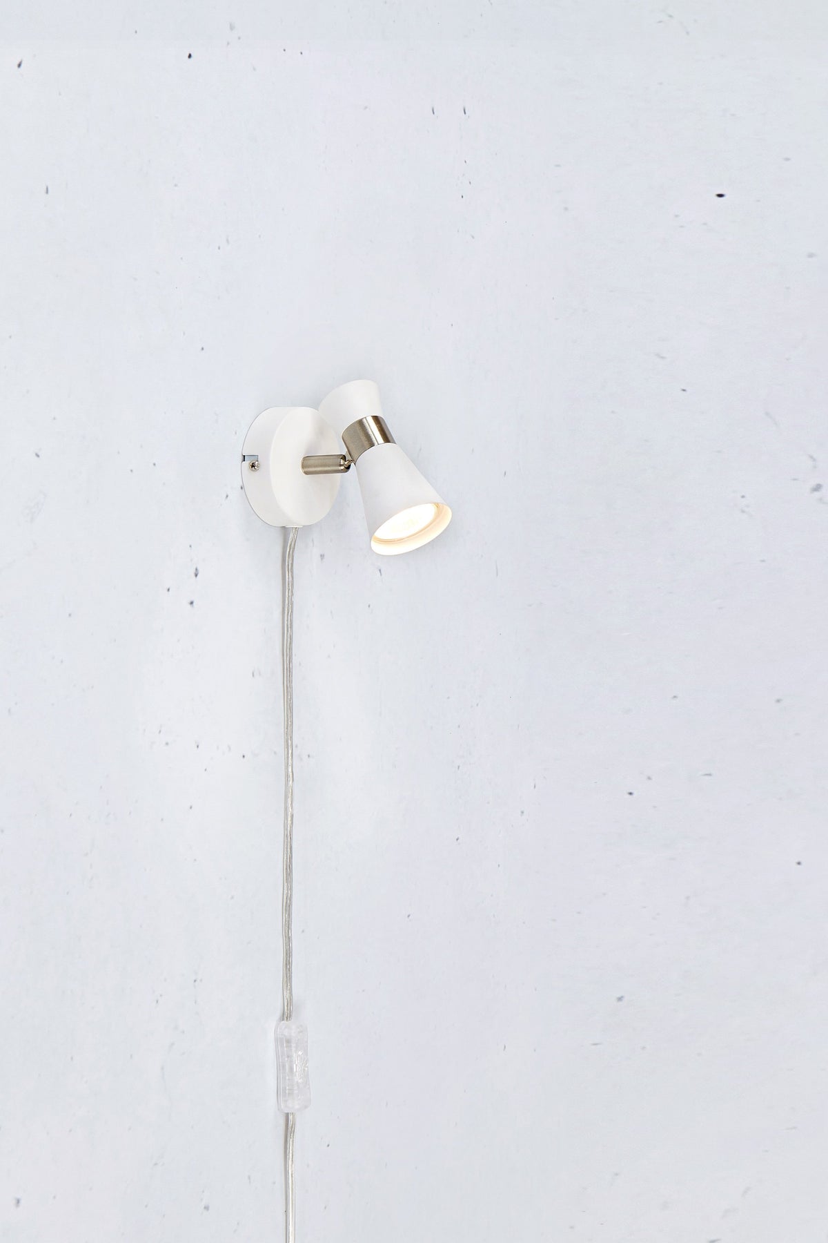 Applique murale Folie blanche et nickel satiné