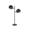 Lampe à poser Edgar 2 lumières noire