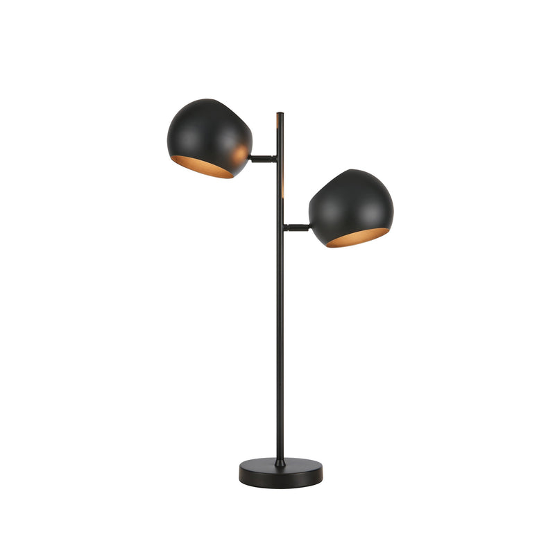Lampe à poser Edgar 2 lumières noire