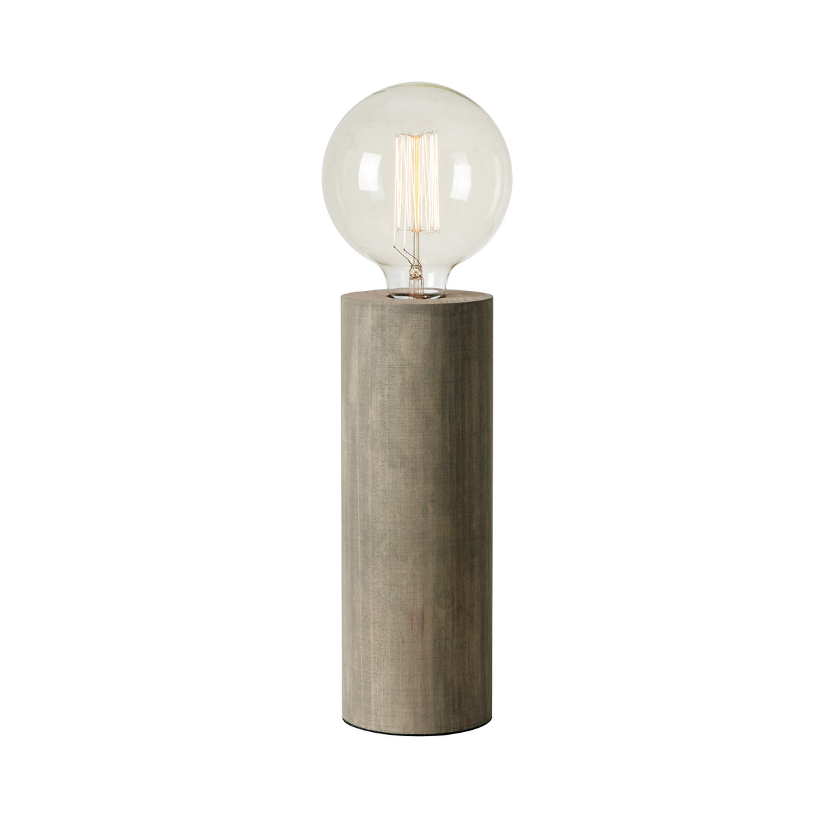 Lampe à poser Legna en bois teinté gris