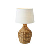 Lampe à poser Paglia en rotin, abat-jour en jute