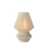 Lampe à poser Razzo beige, abat-jour en coton