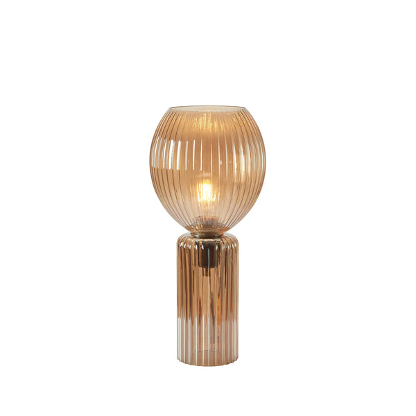 Lampe à poser Toulipa en verre ambré