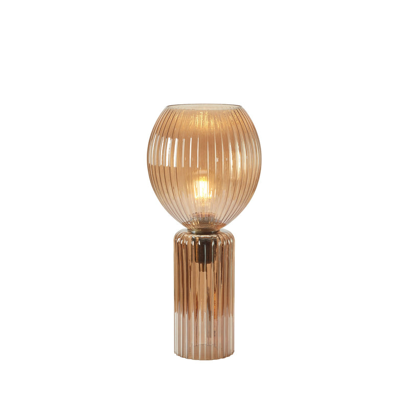 Lampe à poser Toulipa en verre ambré