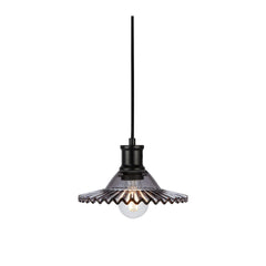 Suspension de fenêtre Novia noire et verre fumé