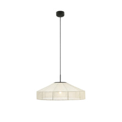 Suspension Alia en lin beige et noir