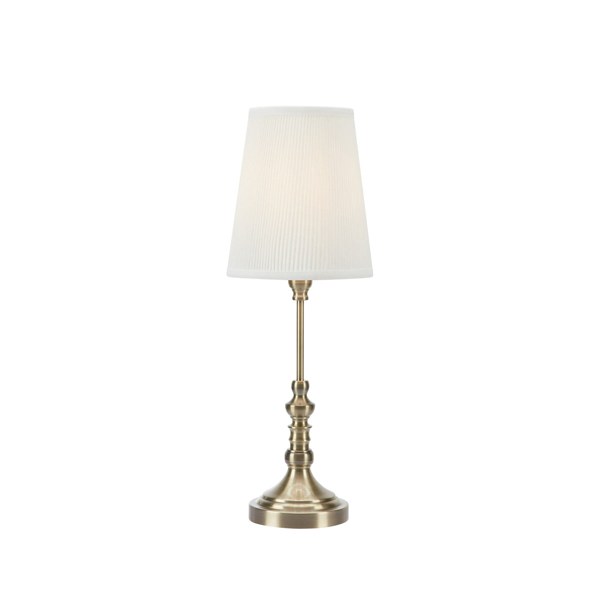 Lampe à poser Noble blanc cassé et laiton vieilli