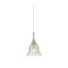 Suspension de fenêtre Luna en nickel satiné et verre transparent