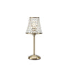 Lampe sans fil Liora en laiton vieilli et cristal