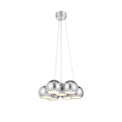 Lustre Cupolo sur platine ronde 7 lumières chromé