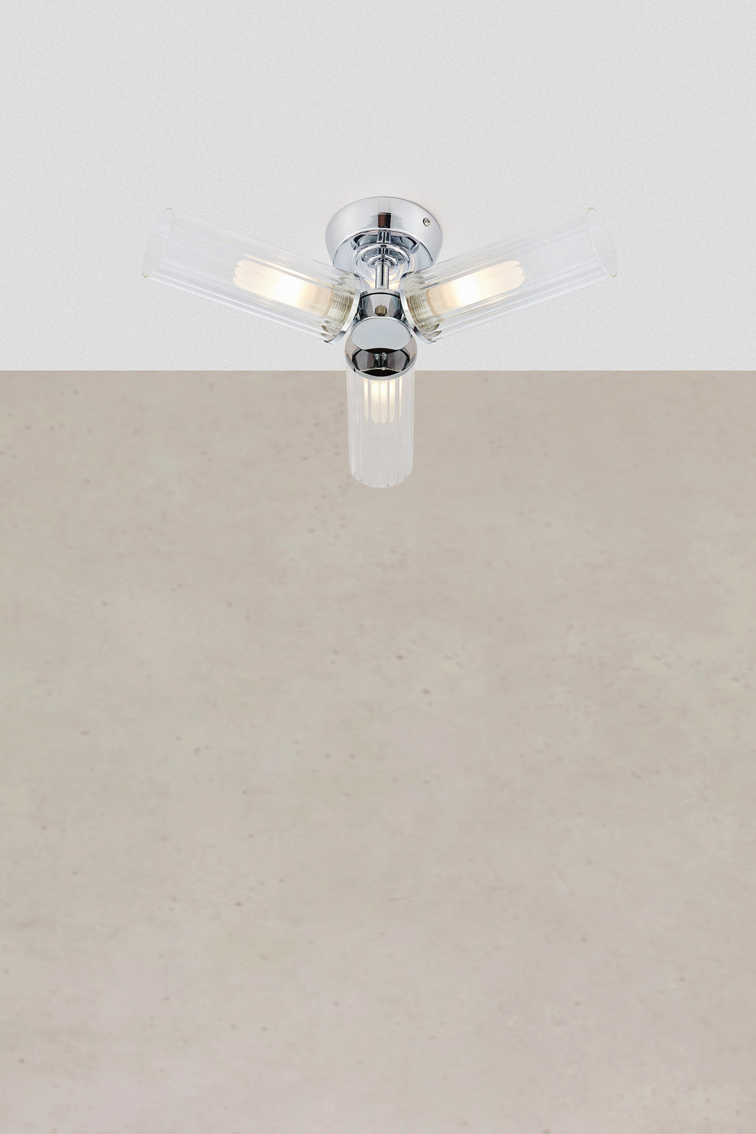 Plafonnier de salle de bain Rimini 3 lumières en verre
