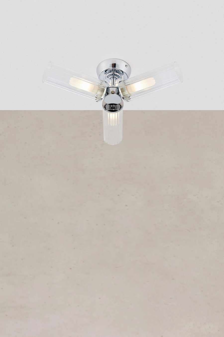 Plafonnier de salle de bain Rimini 3 lumières en verre