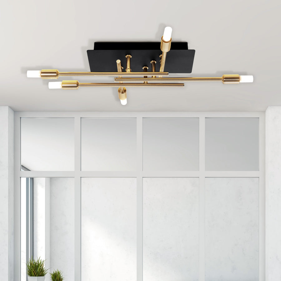 Plafonnier Ancona laiton, L 45,1 cm